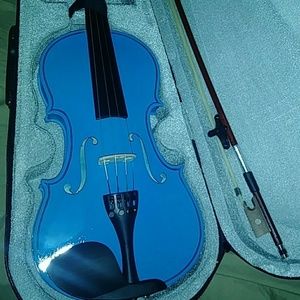 Blue barely used violin
